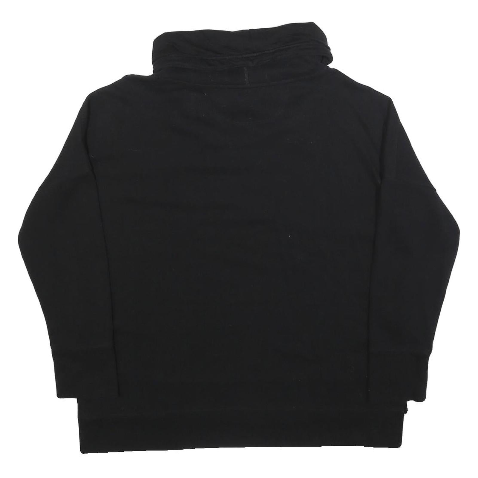 CALVIN KLEIN Womens Black Hoodie L Cotton Blend Casual Pullover