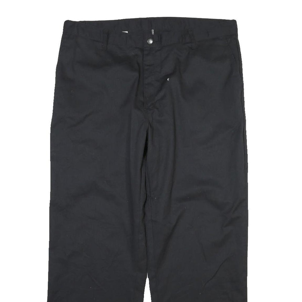 DICKIES Mens Cotton Blend Black Regular Fit Straight Leg Trousers W40 L30