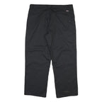 DICKIES Mens Cotton Blend Black Regular Fit Straight Leg Trousers W40 L30