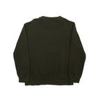 ADIDAS Womens Green Crew Neck S Cotton Blend Sweatshirt Embroidered Logo