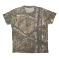 Mens Beige Brown Camouflage T-Shirt L Short Sleeve Crew Neck Realistic Tree