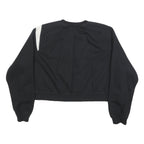 NIKE Womens Black Crop Sweatshirt XL Cotton Blend Crew Neck Casual Wear