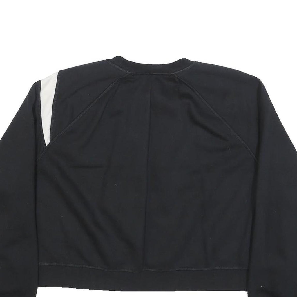 NIKE Womens Black Crop Sweatshirt XL Cotton Blend Crew Neck Casual Wear