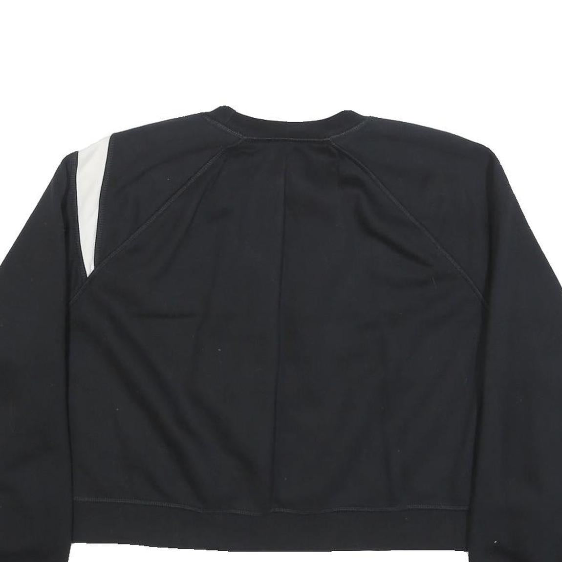 NIKE Womens Black Crop Sweatshirt XL Cotton Blend Crew Neck Casual Wear