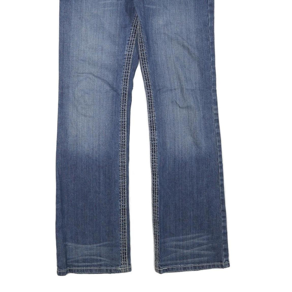 CRUEL DENIM Womens Regular Fit Blue Denim Jeans W32 L32 Stylish Contrast Stitch