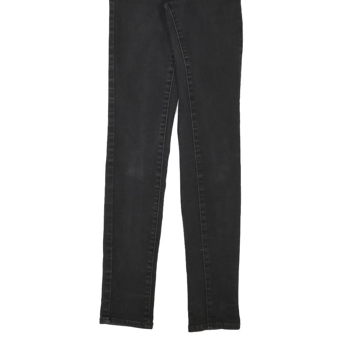 LEVI'S Womens Black Slim Skinny Denim Medium W23 L29 Stretch Jeans Zip