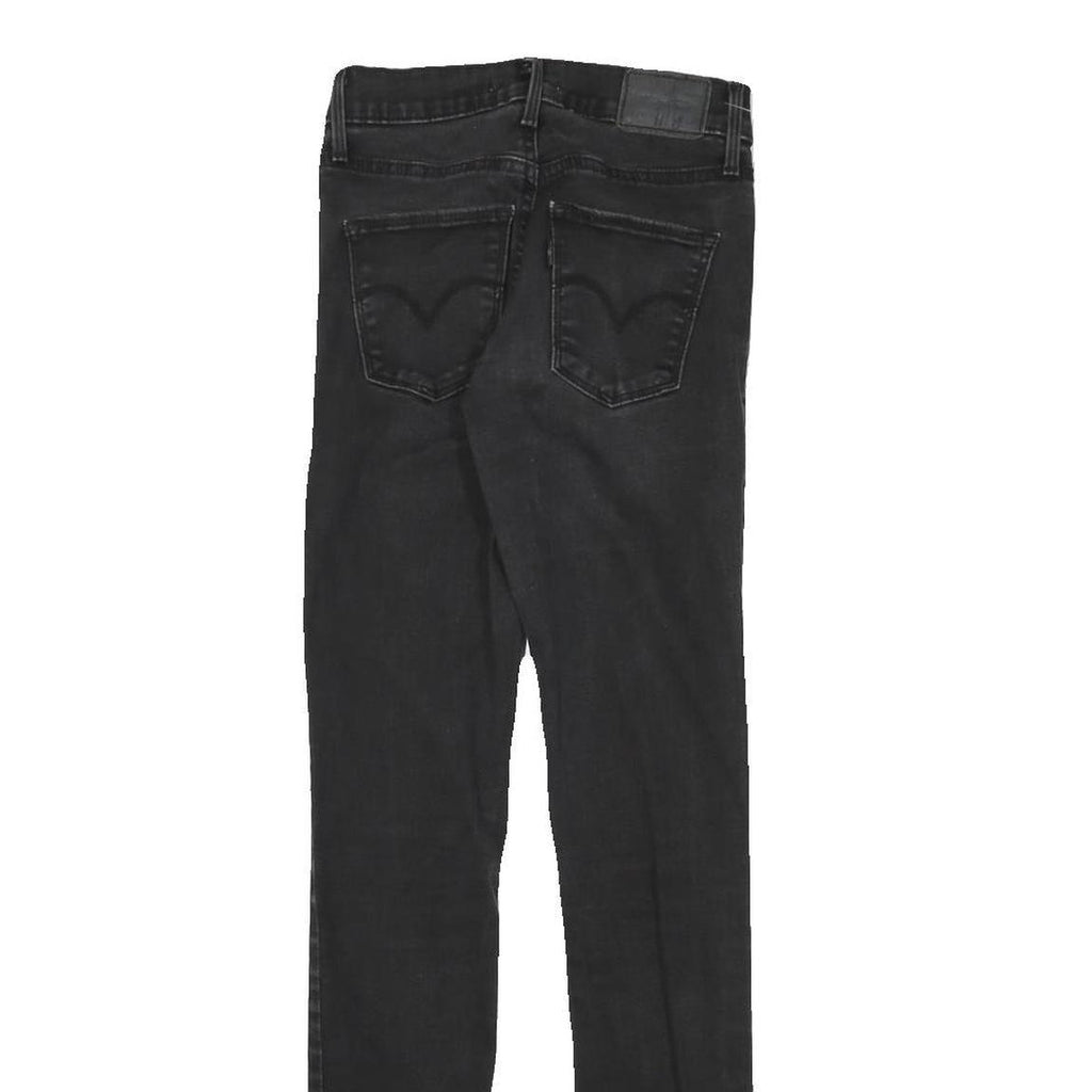 LEVI'S Womens Black Slim Skinny Denim Medium W23 L29 Stretch Jeans Zip