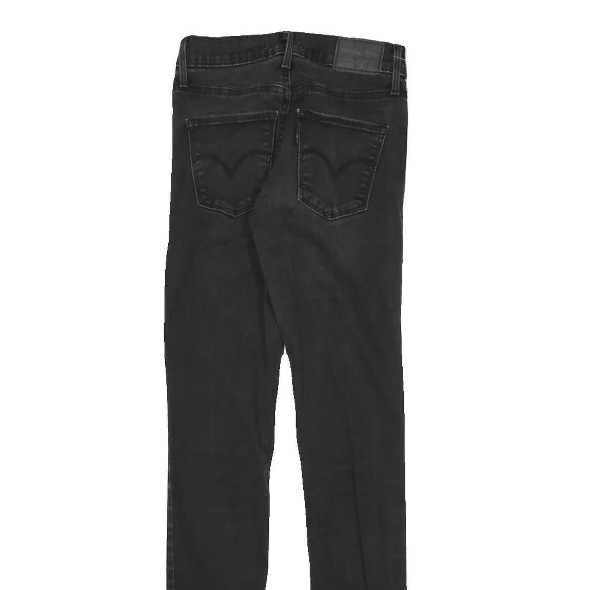 LEVI'S Womens Black Slim Skinny Denim Medium W23 L29 Stretch Jeans Zip