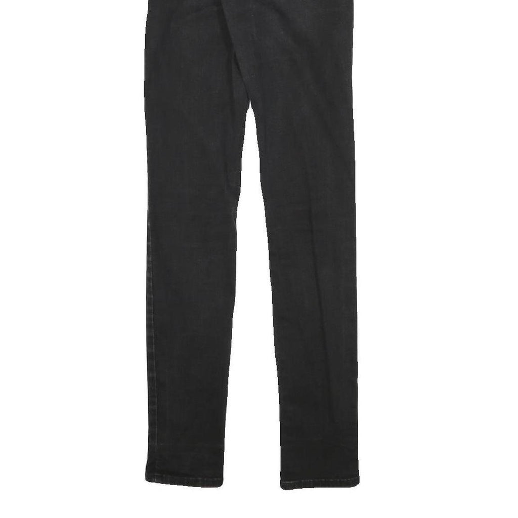 LEVI'S Womens Black Slim Skinny Denim Medium W23 L29 Stretch Jeans Zip
