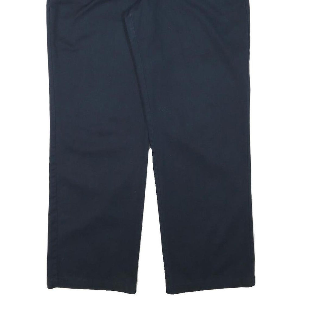 DICKIES Womens Cotton Blend Navy Regular Straight Trousers W38 L30 Workwear Zip