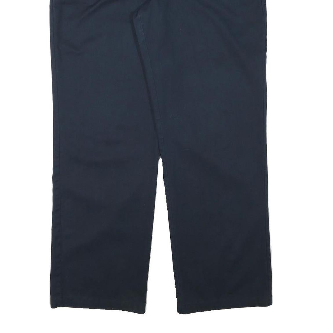 DICKIES Womens Cotton Blend Navy Regular Straight Trousers W38 L30 Workwear Zip