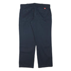 DICKIES Womens Cotton Blend Navy Regular Straight Trousers W38 L30 Workwear Zip