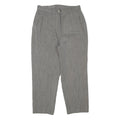 Womens Grey Relaxed Wool Blend Straight Leg Trousers W29 L24 Smart Classic