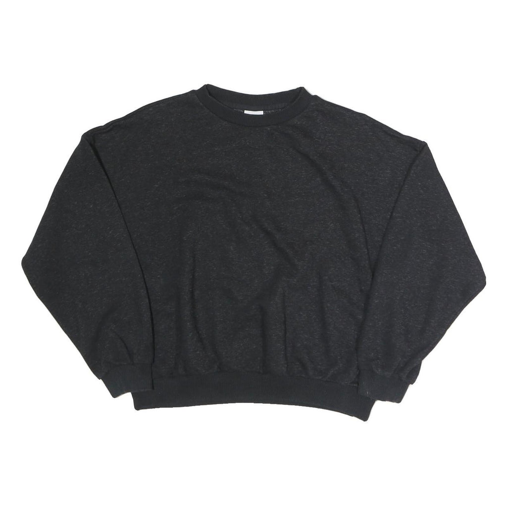 NIKE Womens Black Sweatshirt Crew Neck XL Cotton Blend Logo Pullover