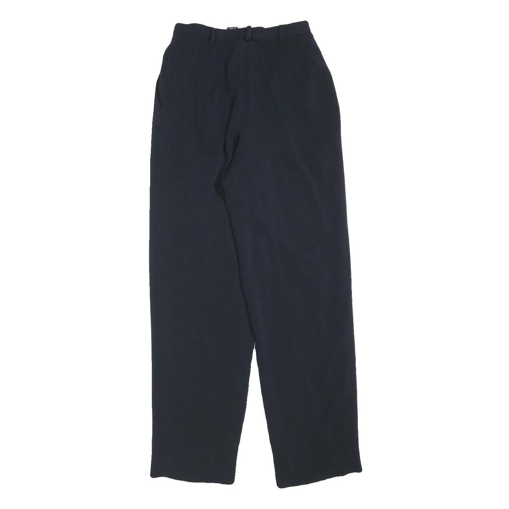 LIZ CLAIBORNE Womens Polyester Blend Navy Regular Fit Straight Leg Trousers W24