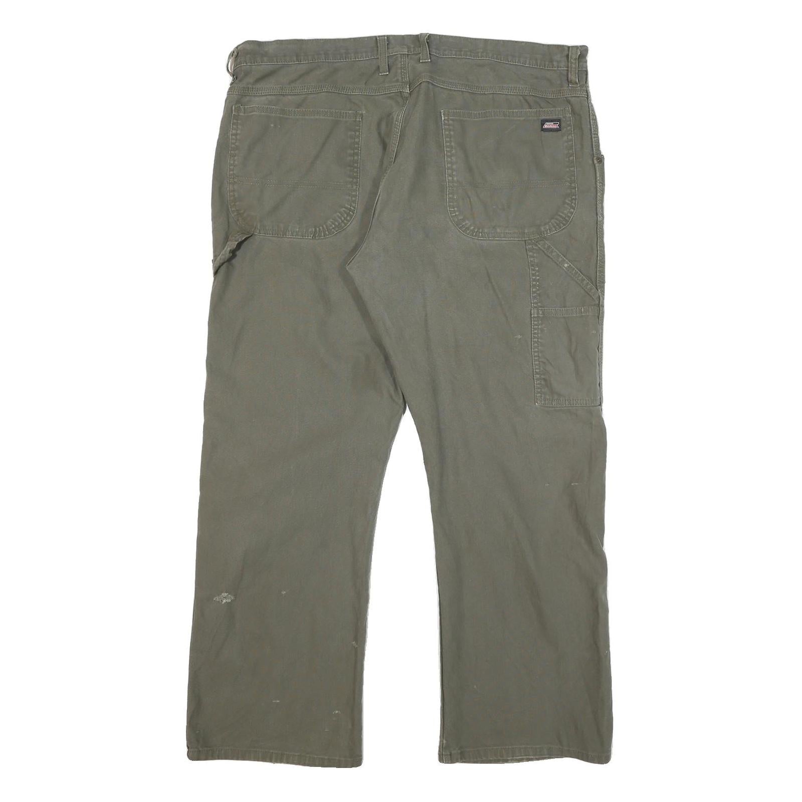 DICKIES Mens Cotton Blend Regular Fit Straight Trousers W38 L28 Workwear Utility