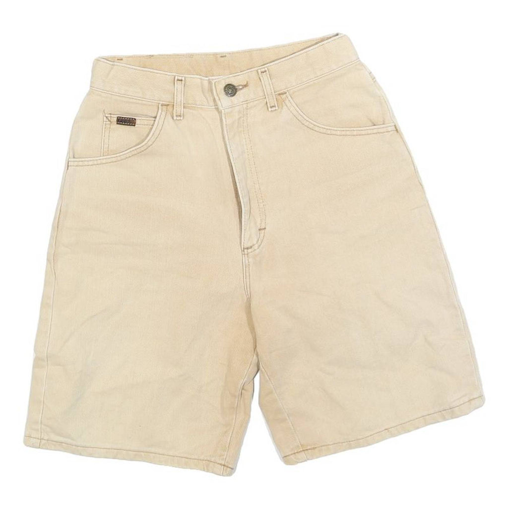 LEE Womens Shorts Beige Casual Plain XS W26 Summer Cotton Comfort
