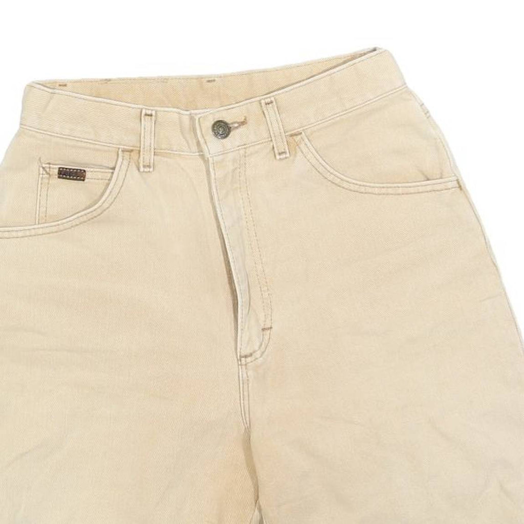 LEE Womens Shorts Beige Casual Plain XS W26 Summer Cotton Comfort