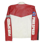 MANAPAL Mens Red & White Firespeed Racing Zip Polyester Jacket XL