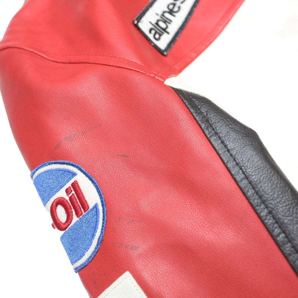 MANAPAL Mens Red & White Firespeed Racing Zip Polyester Jacket XL