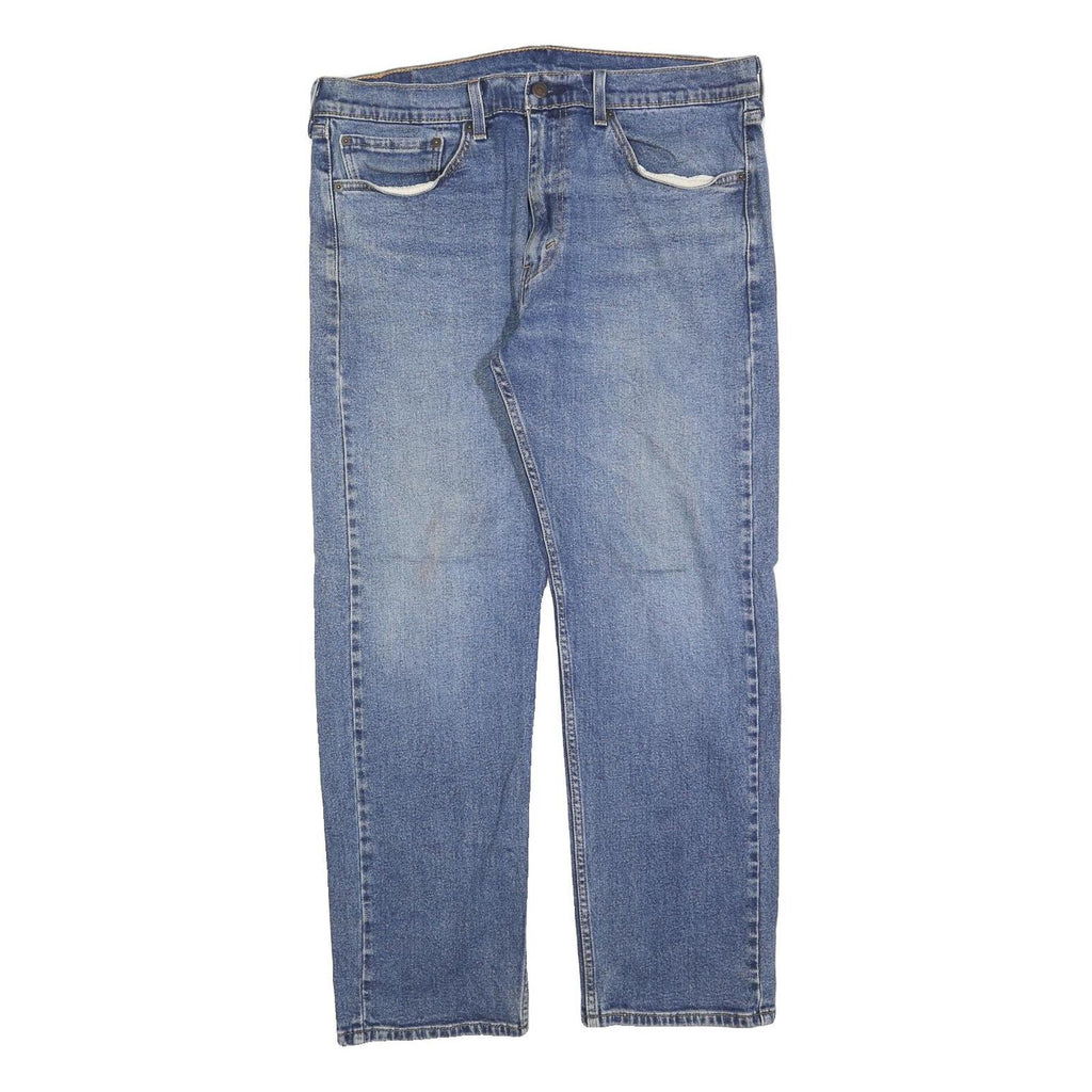 LEVI'S 505 Mens Regular Blue Denim Stone Wash W38 L30 Classic Zip Jeans