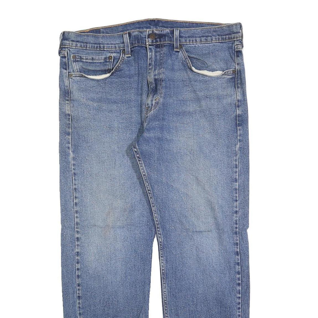 LEVI'S 505 Mens Regular Blue Denim Stone Wash W38 L30 Classic Zip Jeans