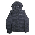 CHAMPION Mens Black Zip Up Puffer Jacket M Polyester Blend