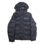 CHAMPION Mens Black Zip Up Puffer Jacket M Polyester Blend