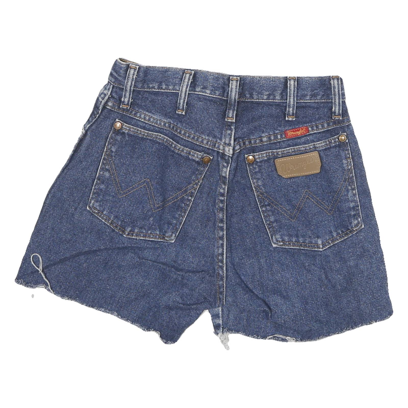 WRANGLER Womens Denim Blue Cut-Off Shorts S W26 Casual Summer
