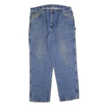 DICKIES Mens Jeans Blue Regular Straight Denim Medium W36 L32 Workwear Zip