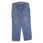 DICKIES Mens Jeans Blue Regular Straight Denim Medium W36 L32 Workwear Zip
