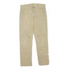 CARHARTT Mens Regular Beige Cotton Blend Trousers W30 L25 Straight Fit Workwear