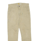 CARHARTT Mens Regular Beige Cotton Blend Trousers W30 L25 Straight Fit Workwear