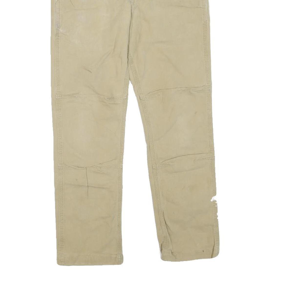 CARHARTT Mens Regular Beige Cotton Blend Trousers W30 L25 Straight Fit Workwear