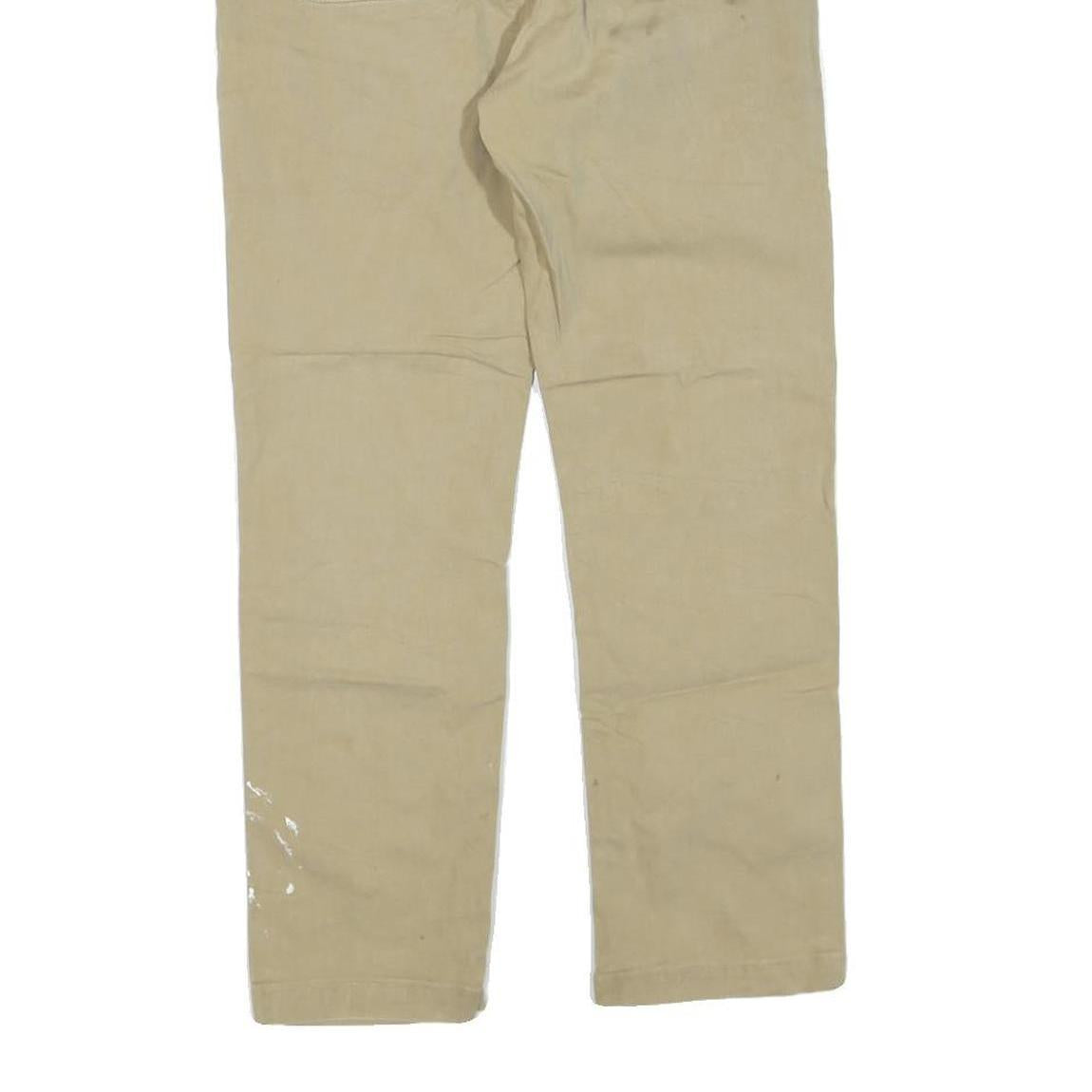CARHARTT Mens Regular Beige Cotton Blend Trousers W30 L25 Straight Fit Workwear