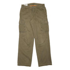 A PROPOS Mens Cotton Blend Green Regular Cargo Trousers W31 L32 Casual Workwear