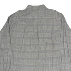 TOMMY HILFIGER Mens Grey Check Shirt 2XL Classic Cotton Button Down