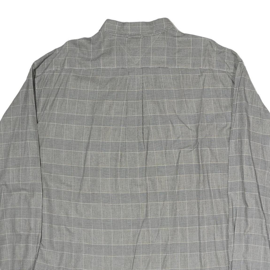 TOMMY HILFIGER Mens Grey Check Shirt 2XL Classic Cotton Button Down