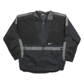 NIKE Womens Black & Grey Lightweight Polyester Blend Zip Jacket S Sporty Casual