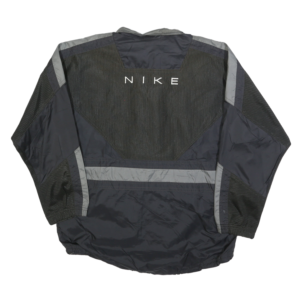 NIKE Womens Black & Grey Lightweight Polyester Blend Zip Jacket S Sporty Casual