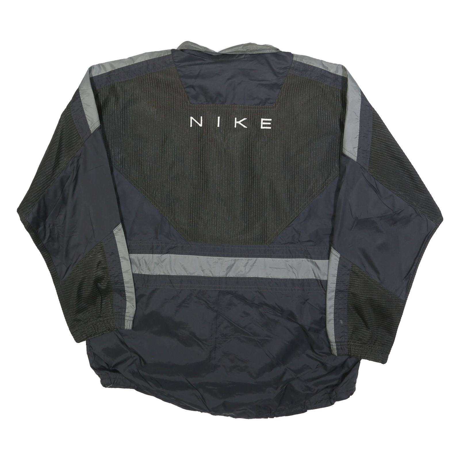 NIKE Womens Black & Grey Lightweight Polyester Blend Zip Jacket S Sporty Casual