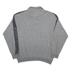 CHAMPION Mens Grey 1/4 Zip XL Sweatshirt Tape Logo Casual Pullover