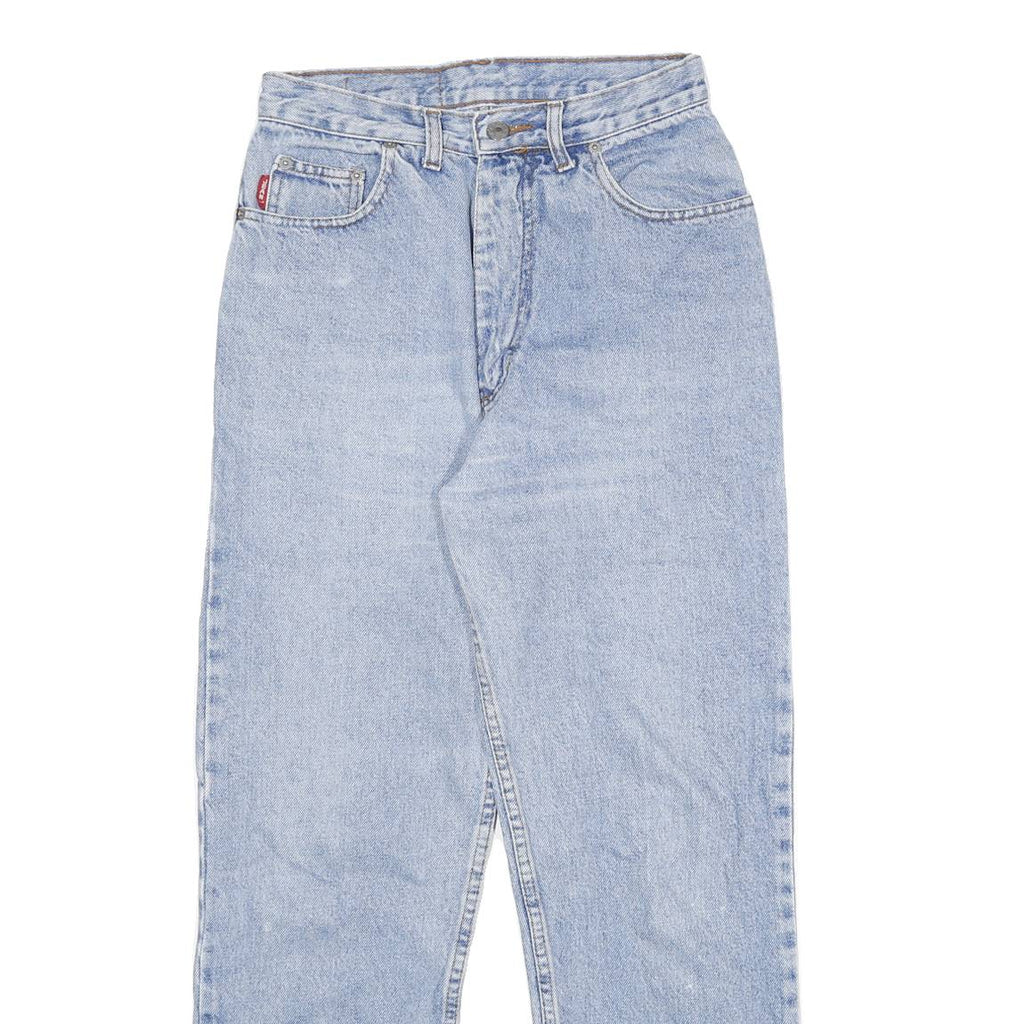 Light Blue Womens Relaxed Fit Straight Cotton Jeans W26 L27 Classic Style