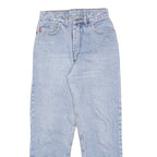 Light Blue Womens Relaxed Fit Straight Cotton Jeans W26 L27 Classic Style