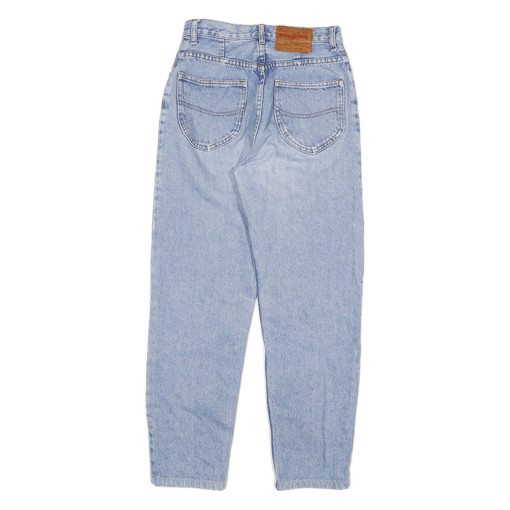 Light Blue Womens Relaxed Fit Straight Cotton Jeans W26 L27 Classic Style