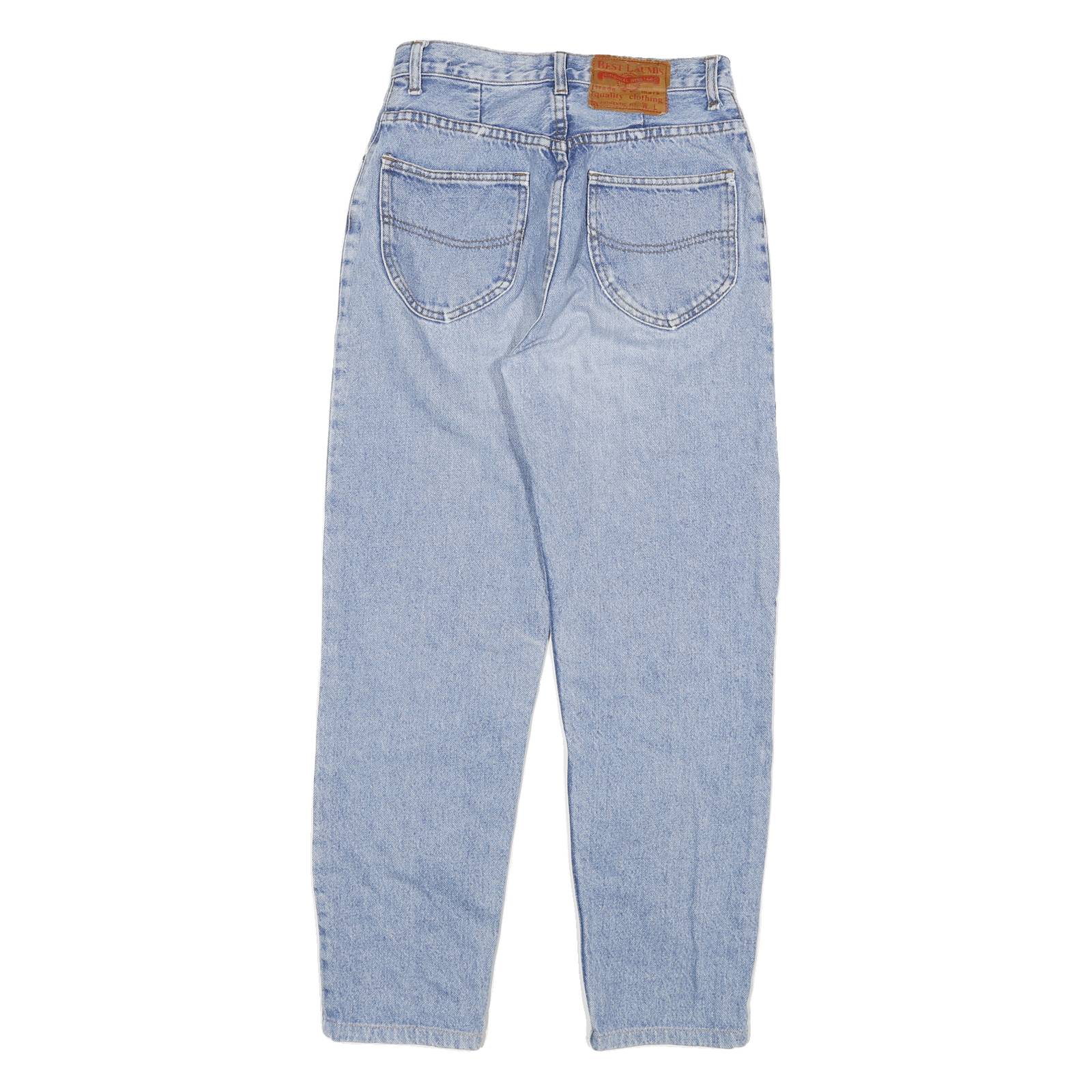 Light Blue Womens Relaxed Fit Straight Cotton Jeans W26 L27 Classic Style