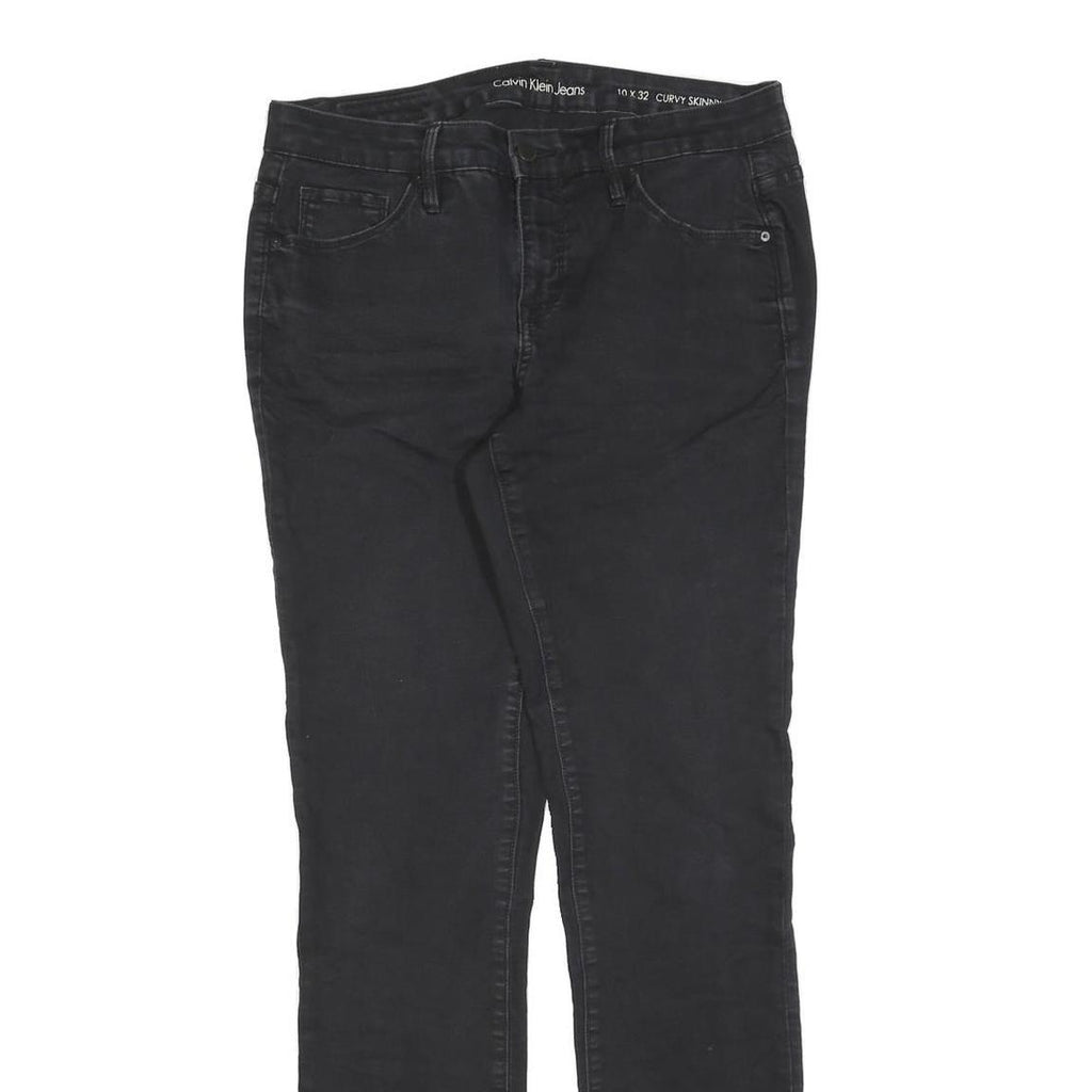 Calvin Klein Womens Jeans Black Slim Skinny Denim Medium W32 L32 Cotton Blend