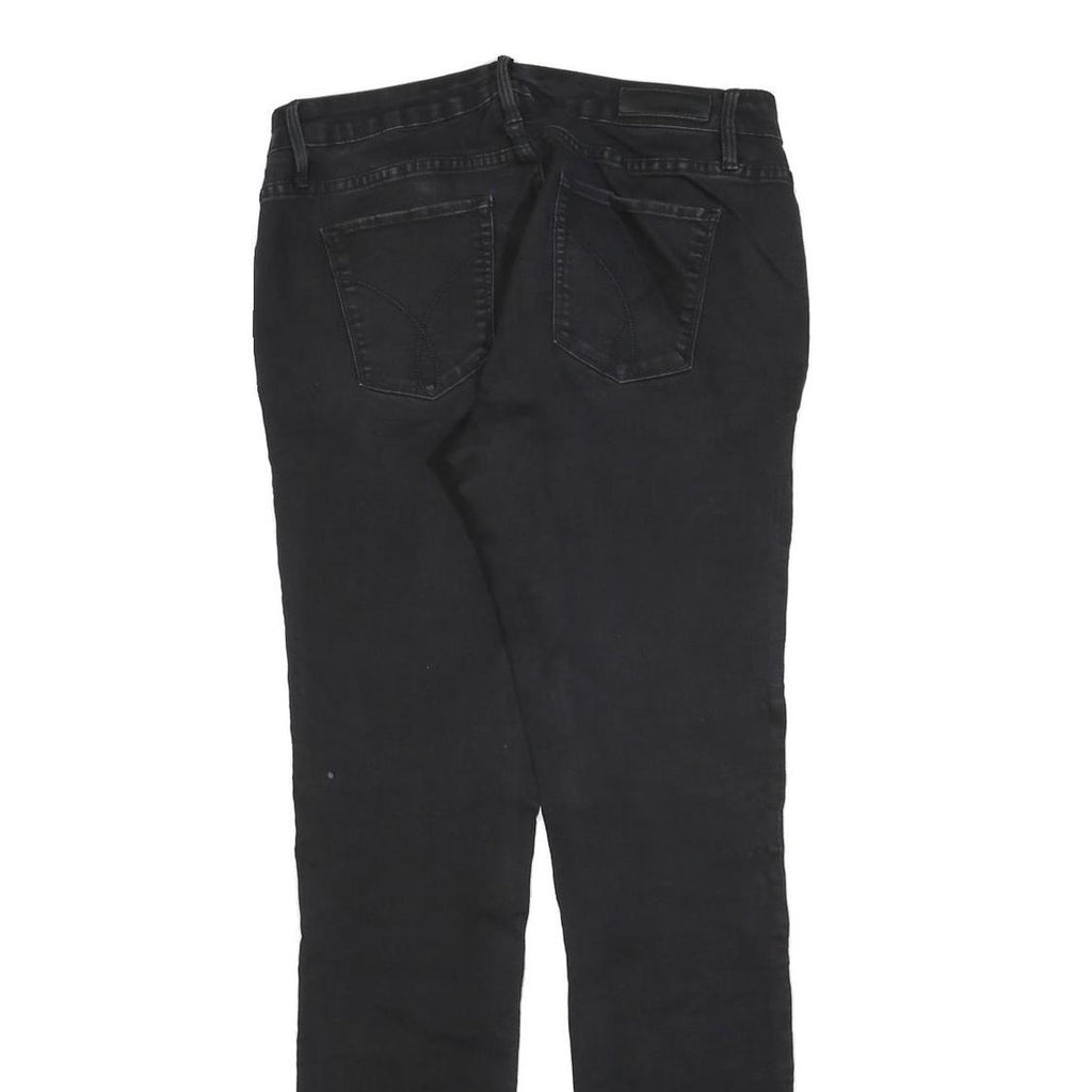 Calvin Klein Womens Jeans Black Slim Skinny Denim Medium W32 L32 Cotton Blend