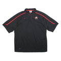 NIKE Court Canada Hockey Mens Black & Red Polo T-Shirt XL Short Sleeve Collared