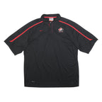 NIKE Court Canada Hockey Mens Black & Red Polo T-Shirt XL Short Sleeve Collared